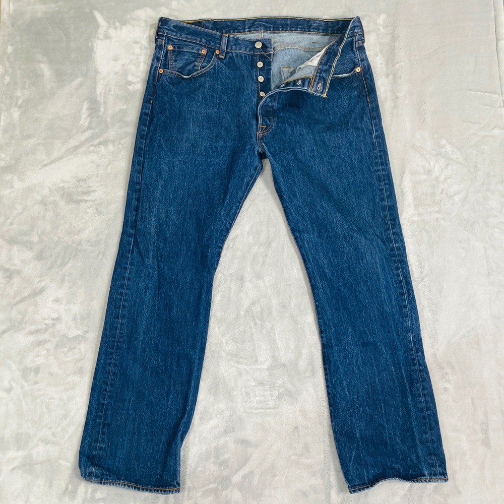 Vintage Levi's 501 XX Jeans Mens 38x30 Y2K Blue Straight Leg Button Fly Denim